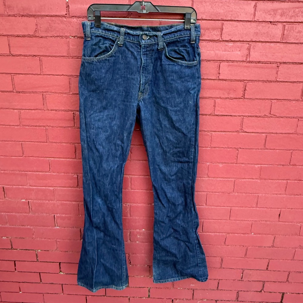 Vtg 70s Levi Strauss 517 Orange Tab Bell Bottom Jeans Mens Size 30 x 30 646 0217